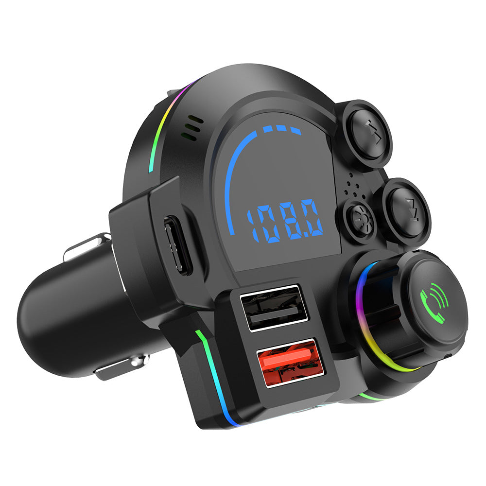 Bluetooth FM Transmitter with Dual Fast Charging & Handsfree Calling