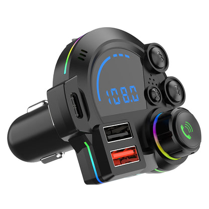 Bluetooth FM Transmitter with Dual Fast Charging & Handsfree Calling