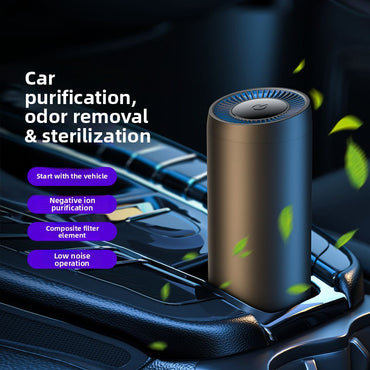 USB Car Air Purifier with Negative Ion Technology ? Compact Design